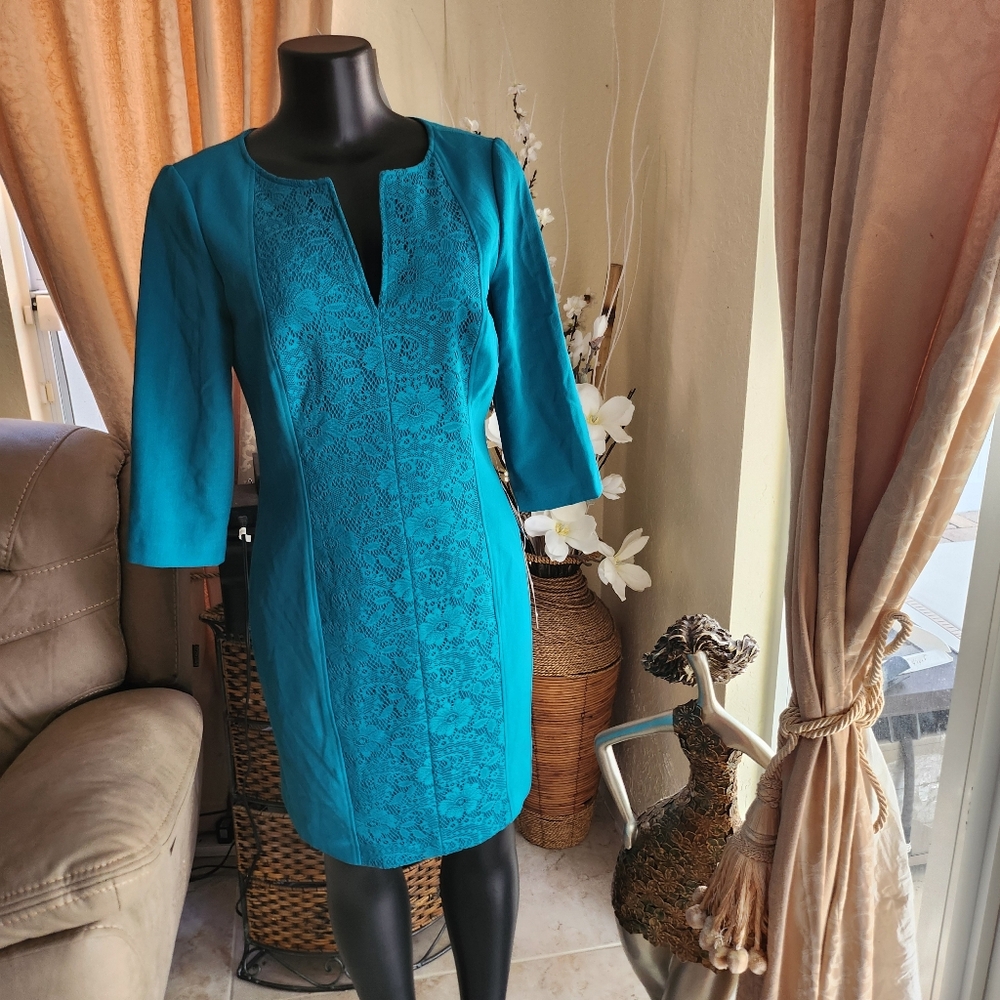 Adrianna Papell GREEN dress size 8 NEW - Picture 1 of 7